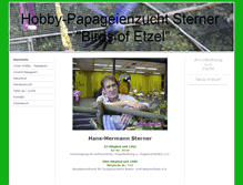 Tablet Screenshot of papageienzucht-sterner.de